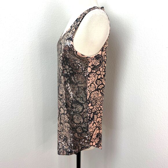 Silence & Noise Sequin Tunic Tank Top Small Whimsy Fairy Goth Boho Festival Glam - Picture 5 of 14